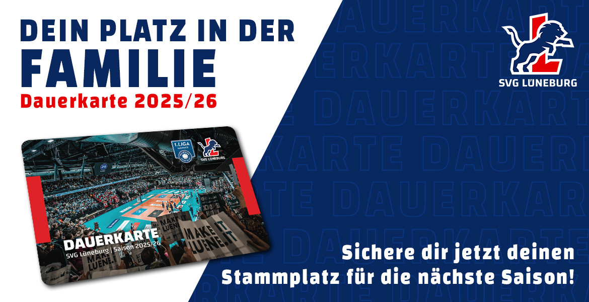 Tickets SVG Lüneburg Dauerkarte 25/26, für alle nationalen Wettbewerben, inkl. Playoffs und alle möglichen DVV-Pokalheimspiele bis zum Halbfinale in Lüneburg