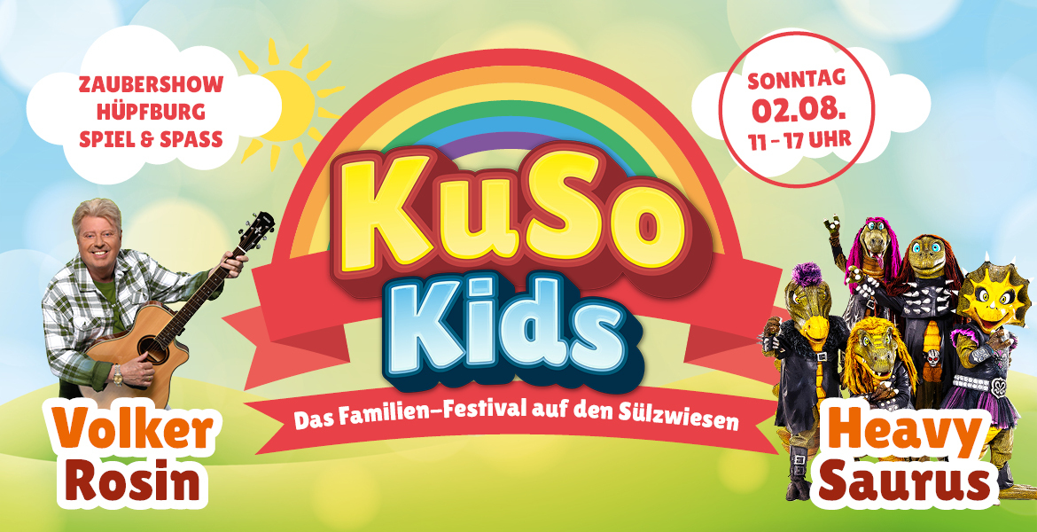 Tickets KuSo Kids – Das Familien-Festival auf den Sülzwiesen, Mit Volker Rosin und Heavysaurus in Lüneburg